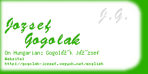 jozsef gogolak business card